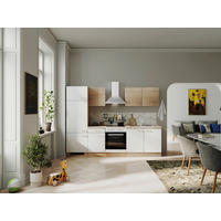 Küchenblock Samoa weiß B/H/T: ca. 270x200x60 cm Samoa - Eiche/weiß (270,00/200,00/60,00cm) - Flex-Well