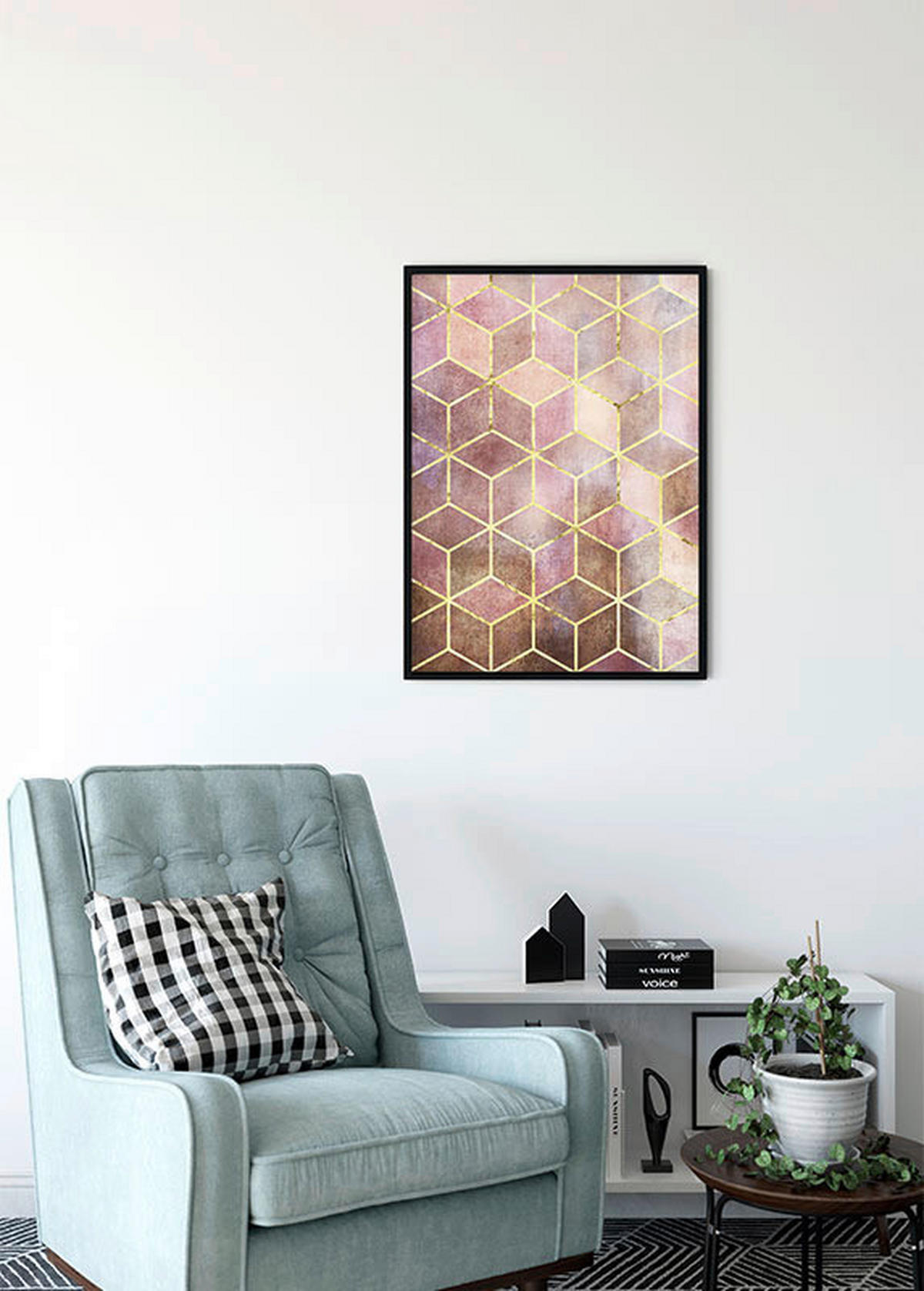Komar Poster Mosaik Rosso Abstrakt B/L: ca. 30x40 cm Mosaik Rosso - (30,00/40,00cm) - Komar