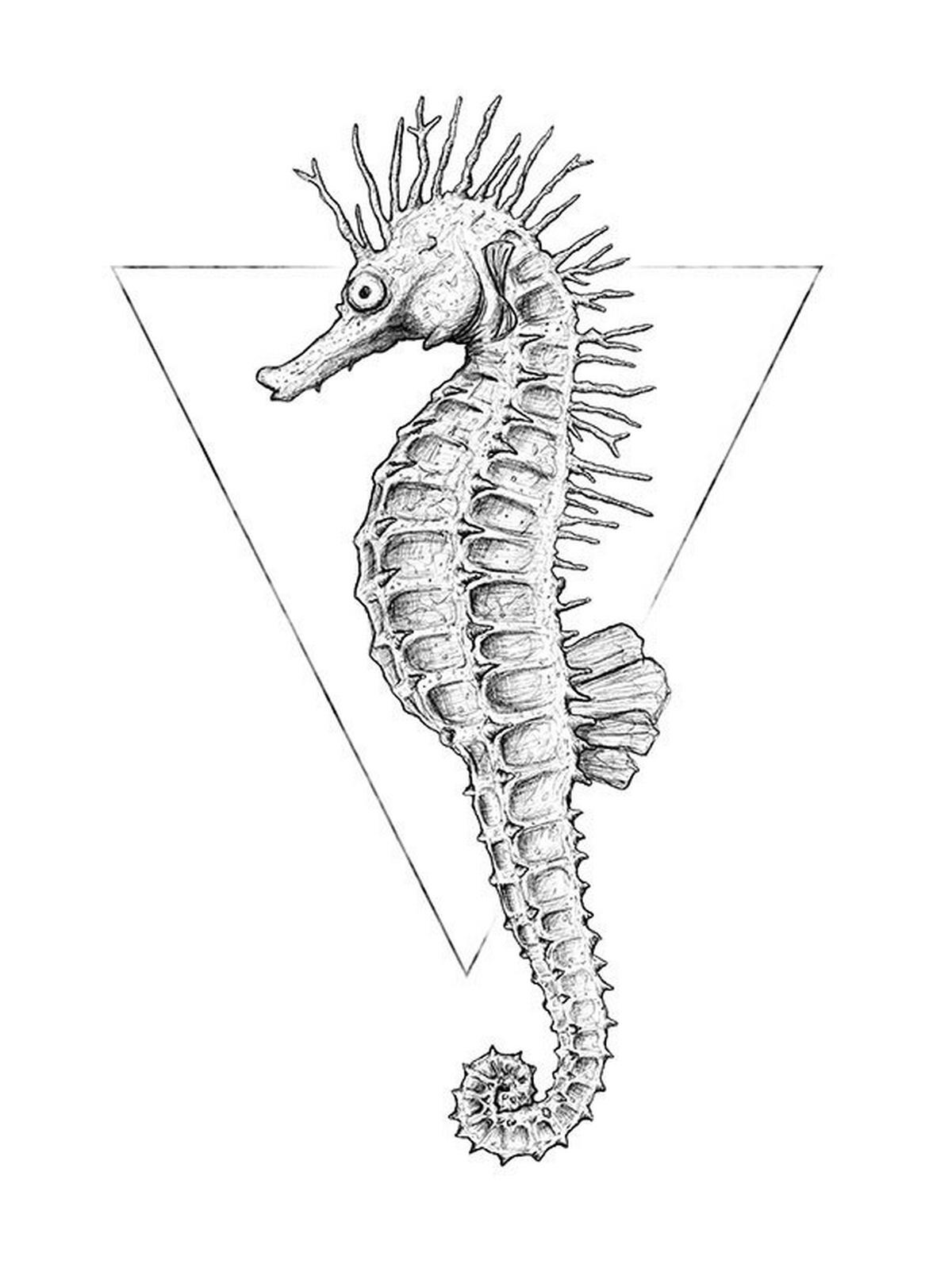 Komar Poster Sea Horse White Tiere B/L: ca. 30x40 cm Sea Horse White - (30,00/40,00cm) - Komar
