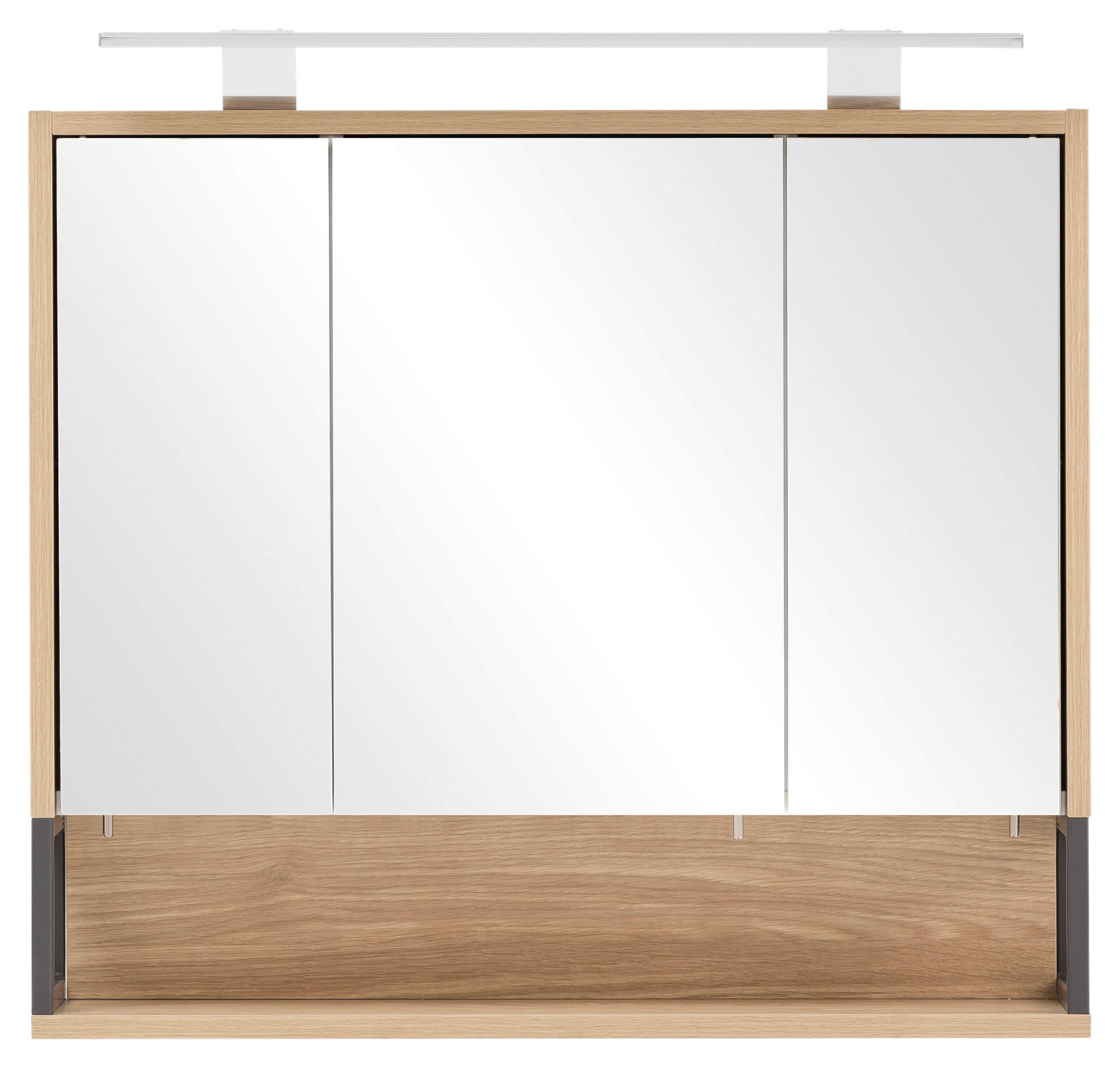 Spiegelschrank Limone Eiche hell Nachbildung B/H/T: ca. 70x66,1x16 cm Limone - Eiche (70,00/66,10/16,00cm) - Möbelpartner