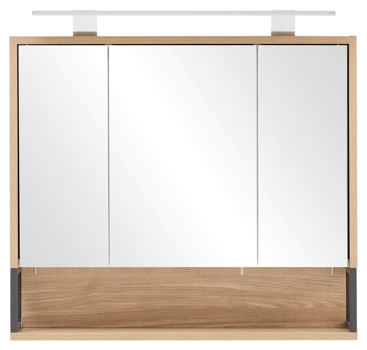 Spiegelschrank Limone Eiche hell Nachbildung B/H/T: ca. 70x66,1x16 cm Limone - Eiche (70,00/66,10/16,00cm) - Möbelpartner