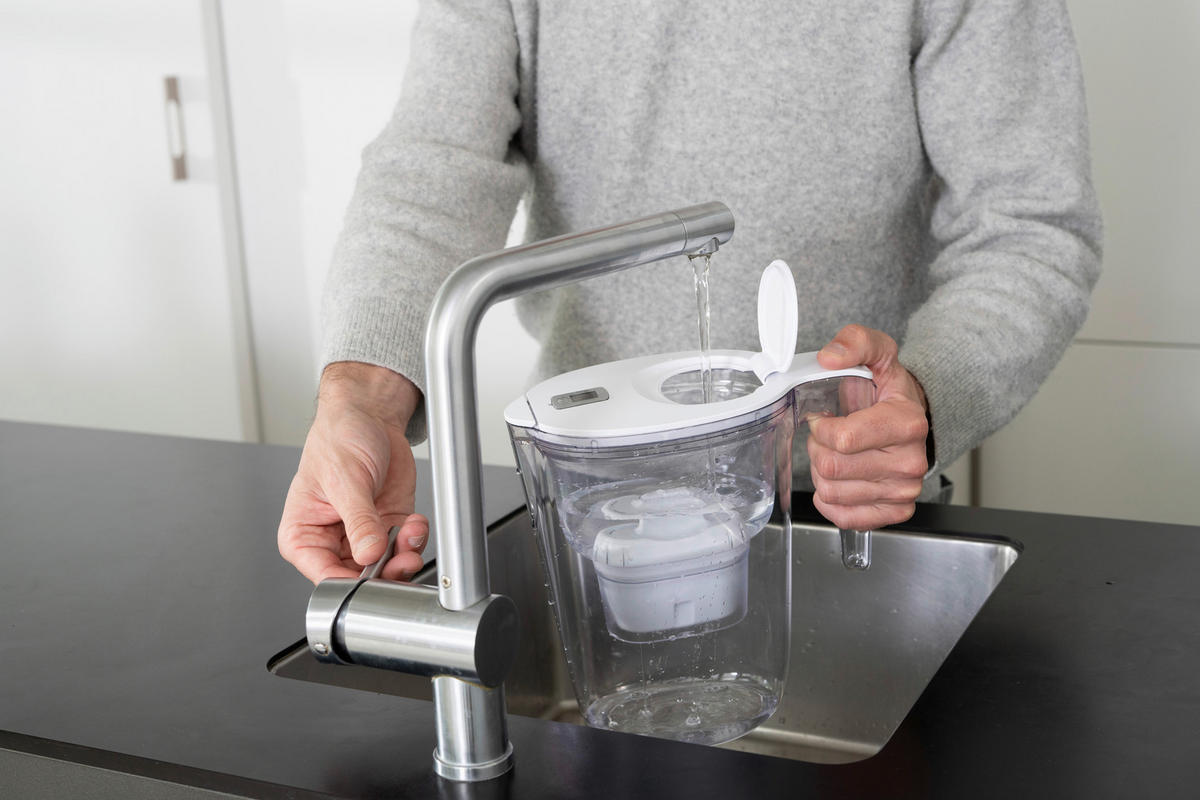 Wasserfilter-Kanne transparent Kunststoff Wasserfilter-Kanne AWP2933WHT - weiß/transparent