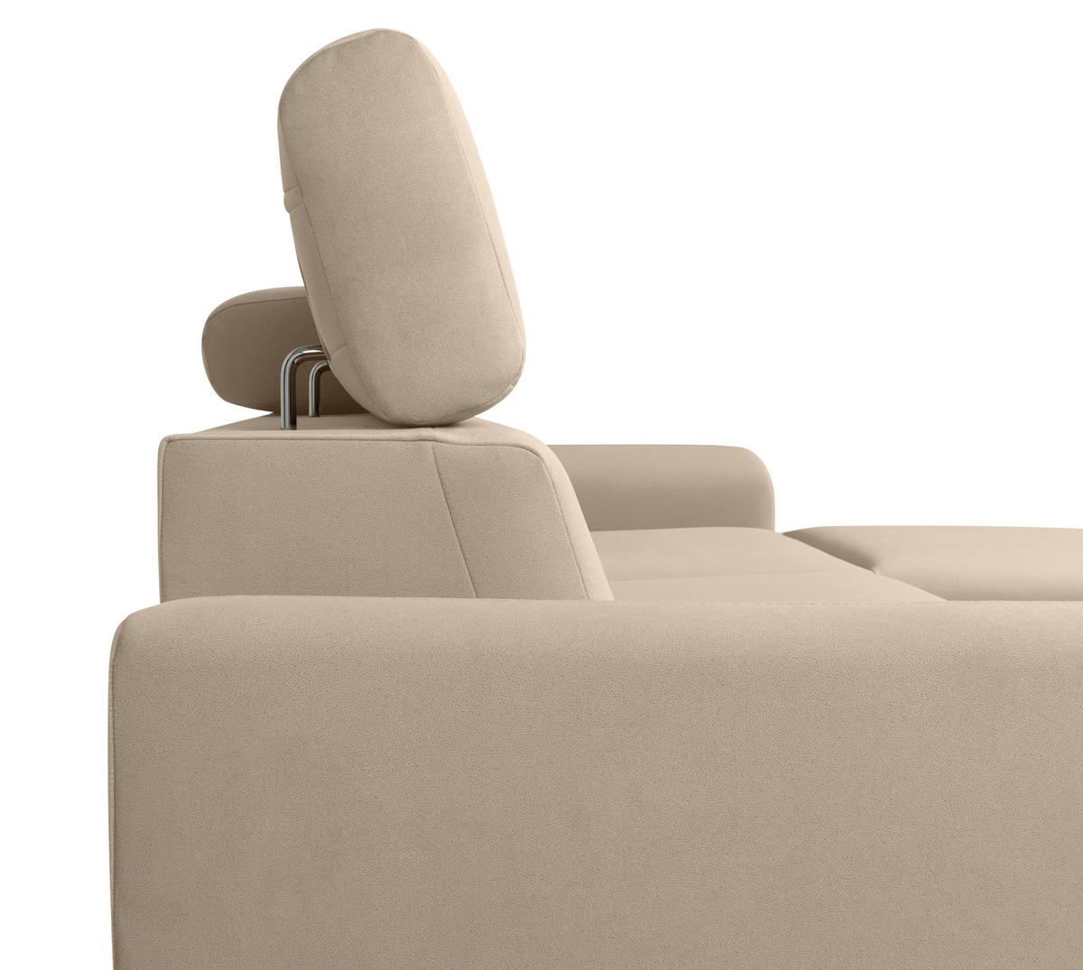 Ecksofa Evia braun Microfaser B/H/T: ca. 243x85x186 cm Evia - braun/silber (243,00/85,00/186,00cm)