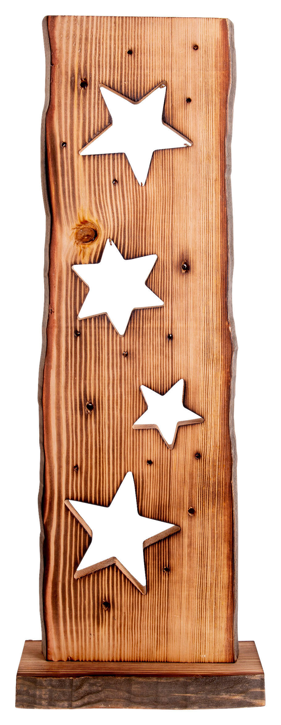Näve Leuchten LED-Dekoartikel LED-Holz-Weihnachtsleuchte STERNE - natur (11,00/60,00/21,50cm) - Näve Leuchten