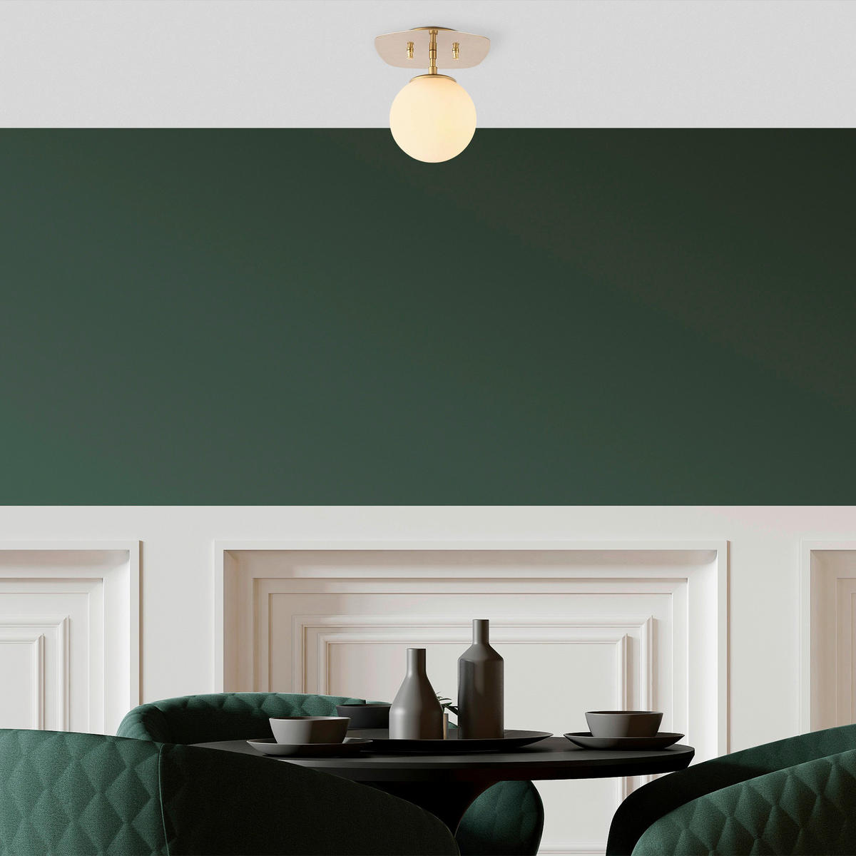 Opviq Deckenleuchte Well gold Glas Metall B/H/T/L/D: ca. 25x25x25x20x25 cm E14 1 Brennstellen Well - gold (20,00/25,00/25,00cm) - Opviq