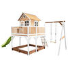 AXI Spielhaus Liam braun B/H/L: ca. 541x291x277 cm Liam - braun/weiß (277,00/541,00/291,00cm) - AXI