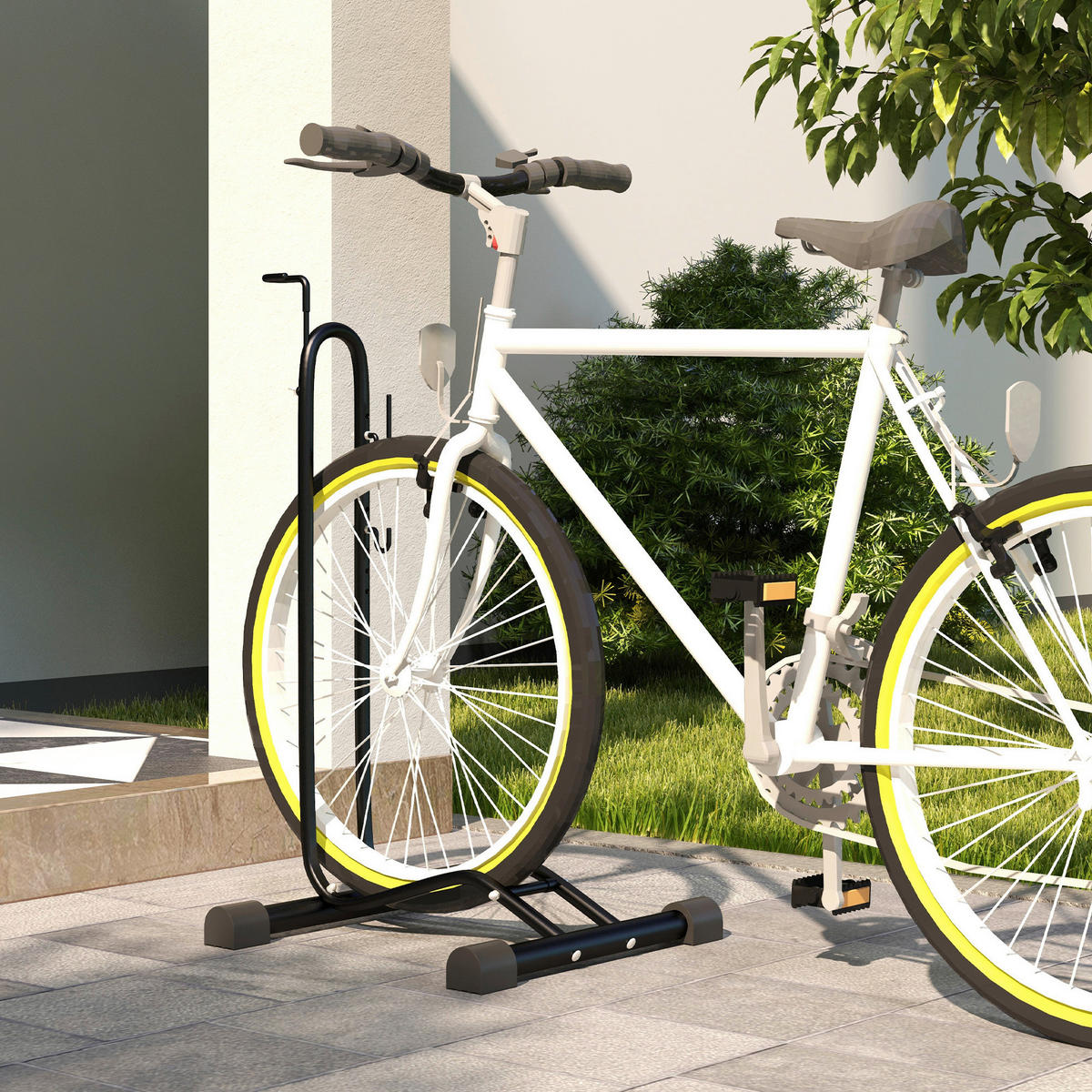 SPORTNOW Fahrradständer schwarz schwarz B/H/L: ca. 44x118x45 cm Fahrradständer - schwarz (45,00/44,00/118,00cm) - SPORTNOW