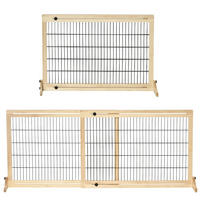 PawHut Hunde Absperrgitter natur Stahl B/H/L: ca. 36x69x183 cm Hunde Absperrgitter - natur (183,00/36,00/69,00cm) - PawHut