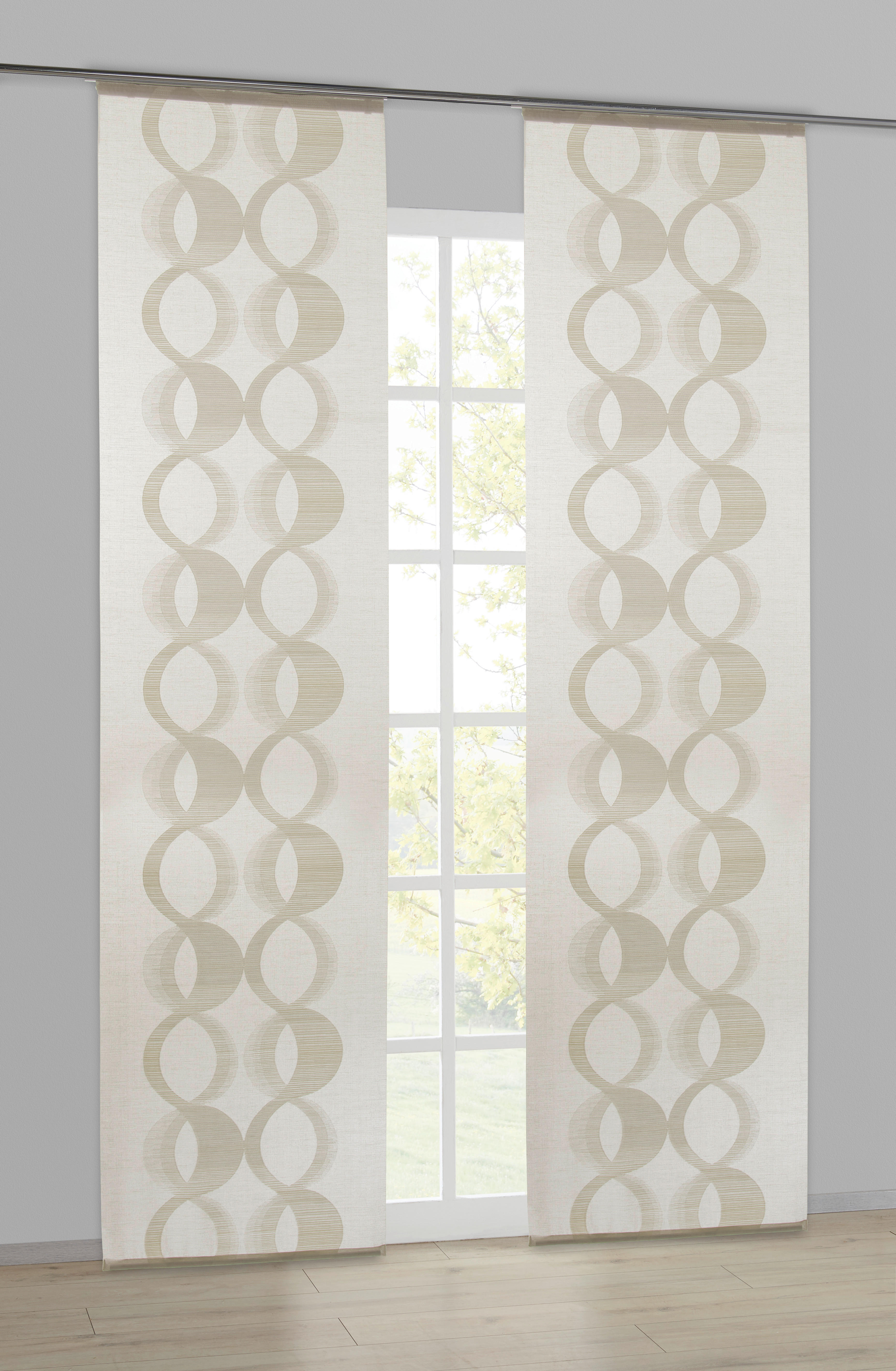 Schiebevorhang Martina beige B/L: ca. 60x245 cm