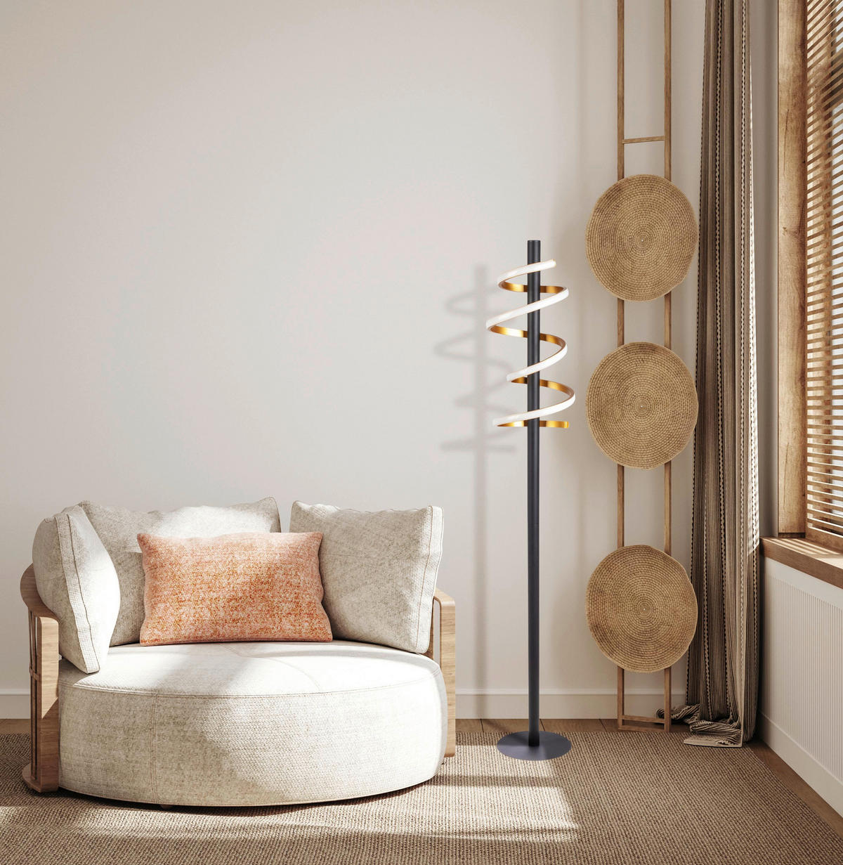 Näve Leuchten LED-Leuchten 2085658 gold Kunststoff Metall B/H/T: ca. 22x140x22 cm 1 Brennstellen Belleza - gold (22,00/140,00/22,00cm) - Näve Leuchten