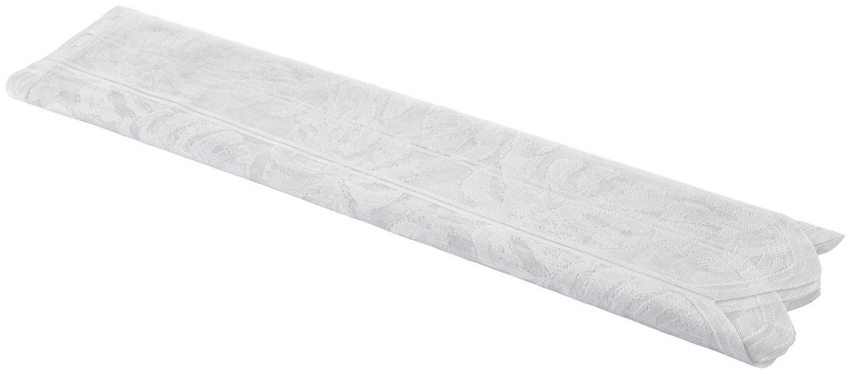 Scheibengardinen-Meterware Blatt weiß H: ca. 80 cm Blatt - weiß (80,00cm)