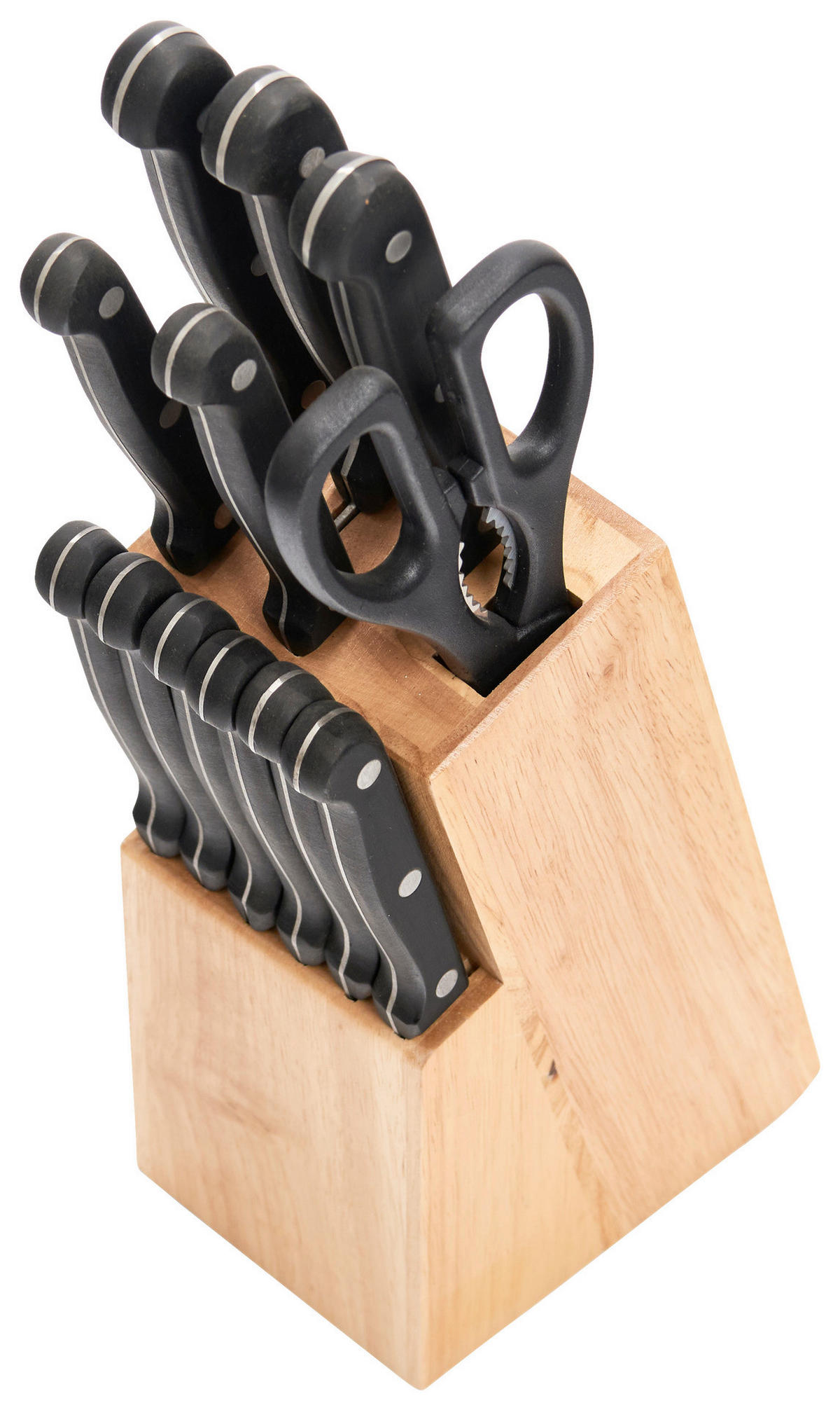 Zeller Messerblock-Set Messerblockset_13tlg. - natur (9,00/12,00/32,50cm) - Zeller