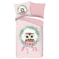 Bettwäsche Owli pink Baumwolle B/L: ca. 135x200 cm Owli - pink (135,00/200,00cm) - Good Morning