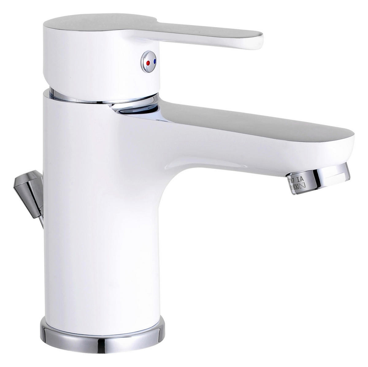 Waschtisch-Armatur DIZIANI - NI075DINWCR weiß Waschtisch-Armatur_Diziani weiß - weiß/Chrom (22,00/16,00/9,00cm) - Eisl