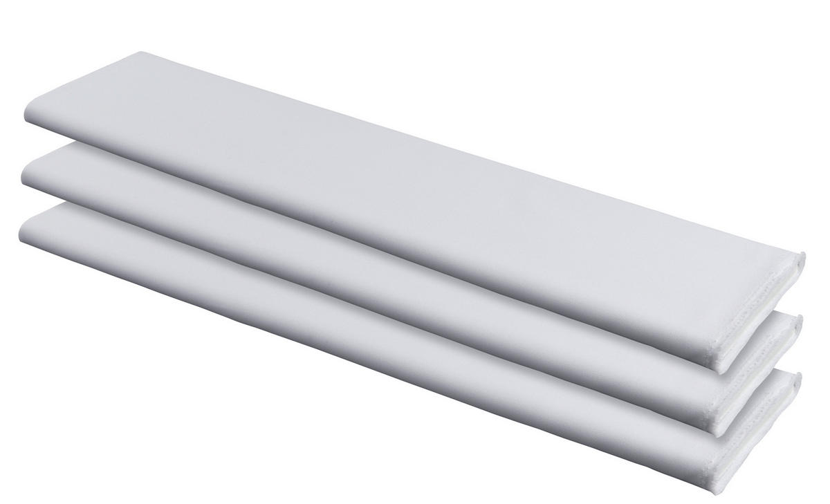Dekostoff Satinette weiß B: ca. 145 cm Satinette - weiß (145,00cm)
