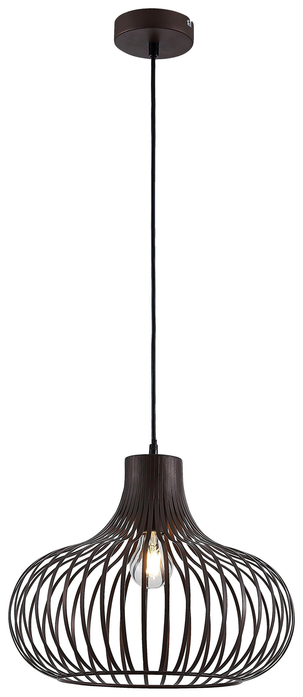 GLOBO Pendelleuchte MATEO 33370111X rost Metall H/D: ca. 150x40 cm E27 1 Brennstellen MATEO - rost (40,00/150,00cm) - GLOBO
