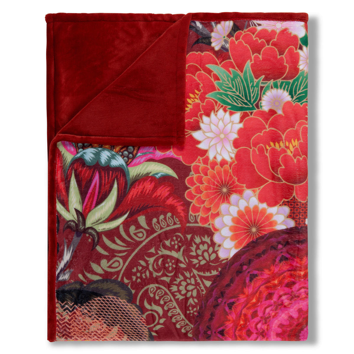 Wohndecke Yuki Polysamt Yuki - rot (130,00/160,00cm) - HIP