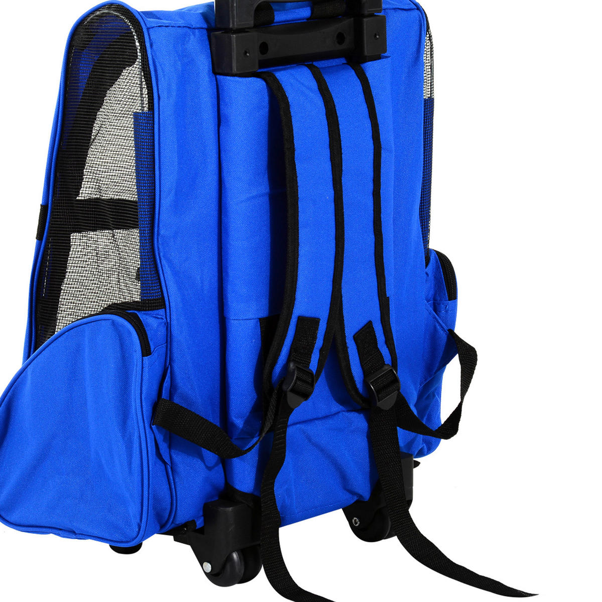 PawHut Hunde-Zubehör schwarz Edelstahl B/H/L: ca. 25x42x55 cm Tragetasche - blau/schwarz (55,00/25,00/42,00cm) - PawHut