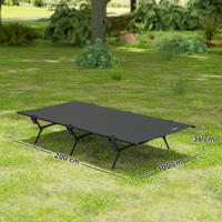 Outsunny Campingbett B/H/L: ca. 100x36x200 cm Campingbett - schwarz (200,00/100,00/36,00cm) - Outsunny
