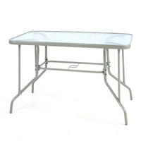 VCM Bistrotisch silber Metall B/H/L: ca. 60x72x110 cm Bistrotisch - silber (110,00/60,00/72,00cm) - VCM