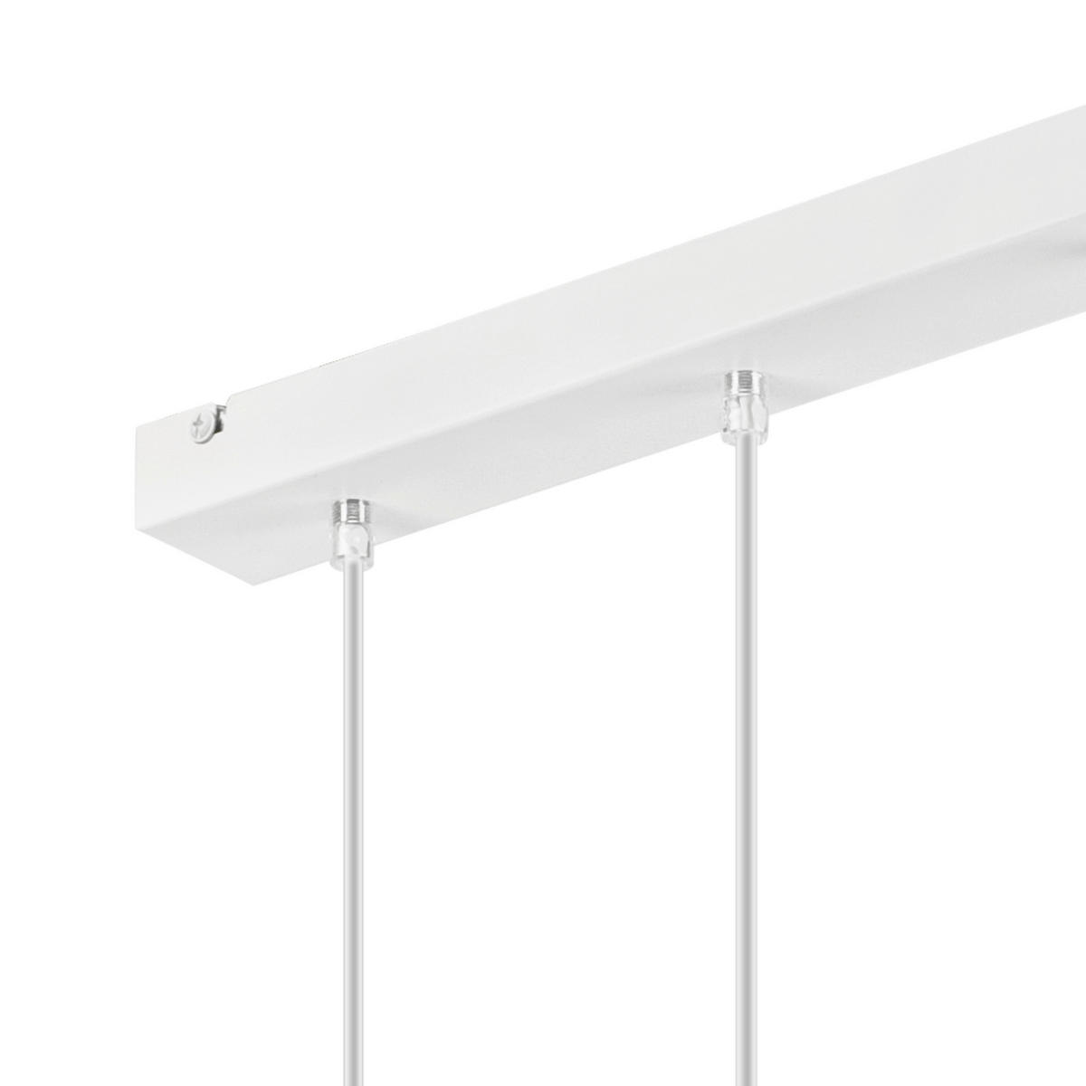 Lamkur Pendelleuchte SIMON 37325 weiß Holz Stahl H/L: ca. 94x40 cm E27 3 Brennstellen Simon - weiß (40,00cm) - Lamkur