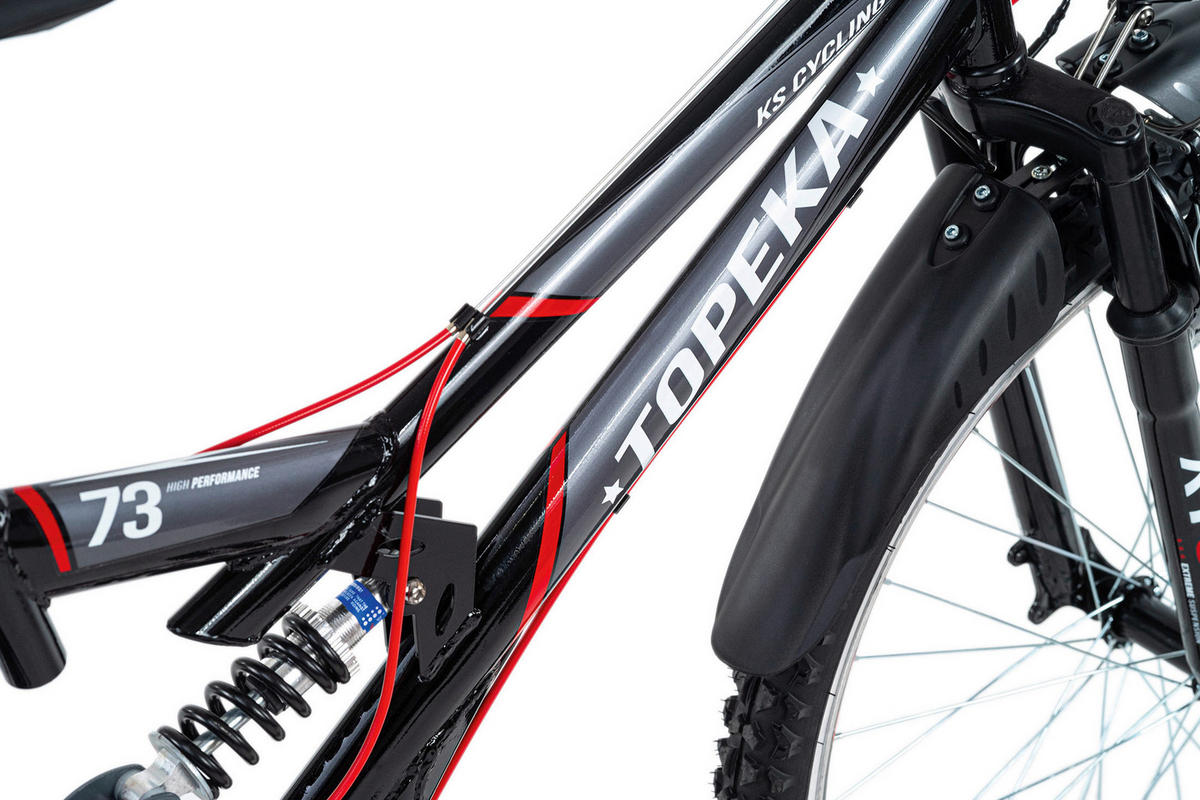 KS-Cycling Mountain-Bike Topeka Topeka 26 Zoll Rahmenhöhe 48 cm 21 Gänge grau grau Topeka - rot/grau - KS-Cycling