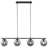 Just Light Pendelleuchte BIG WIDOW 14604-18 schwarz Metall Rauchglas B/H: ca. 100x150 cm E14 4 Brennstellen BIG WIDOW - schwarz (100,00/150,00cm) - Just Light