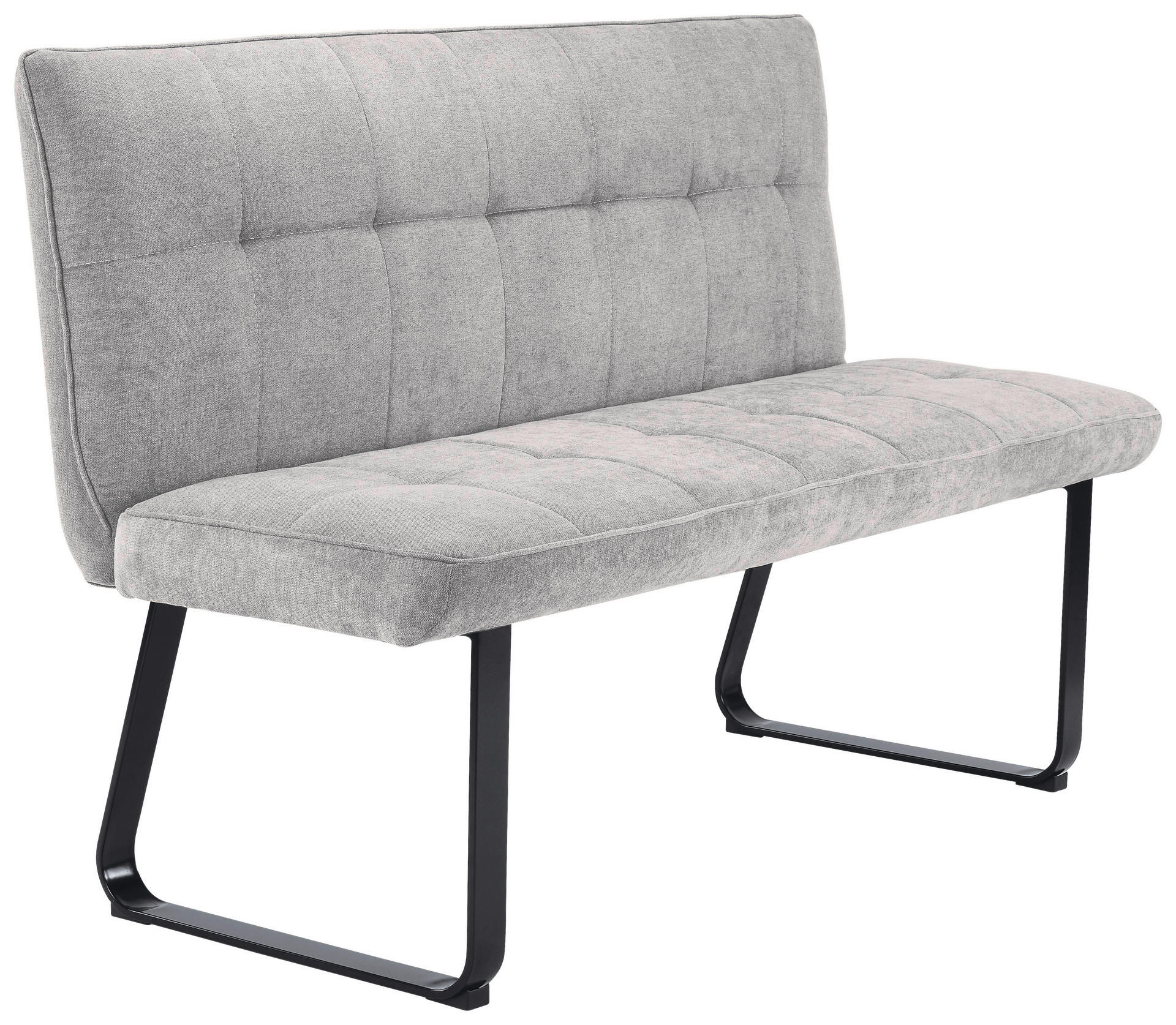 Bank TALEA hellgrau schwarz B/H/T: ca. 140x92x59 cm TALEA - hellgrau/schwarz (140,00/92,00/59,00cm) - byLIVING