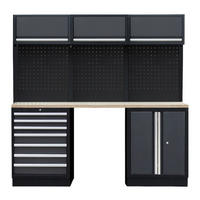 Werkstatteinrichtung Apollo anthrazit B/H/L: ca. 204x200x46 cm Apollo - schwarz/anthrazit (46,00/204,00/200,00cm) - Feistos