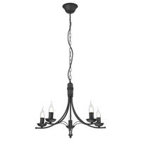 Lamkur Pendelleuchte LUCY 44101 schwarz Stahl H/L: ca. 100x58 cm E14 5 Brennstellen Lucy - schwarz (58,00cm) - Lamkur