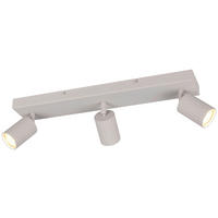 Reality Leuchten Spots grau Metall B/H/L: ca. 50x14,5x9 cm GU10 3 Brennstellen Spot_Soka_3 - grau (9,00/50,00/14,50cm) - Reality Leuchten