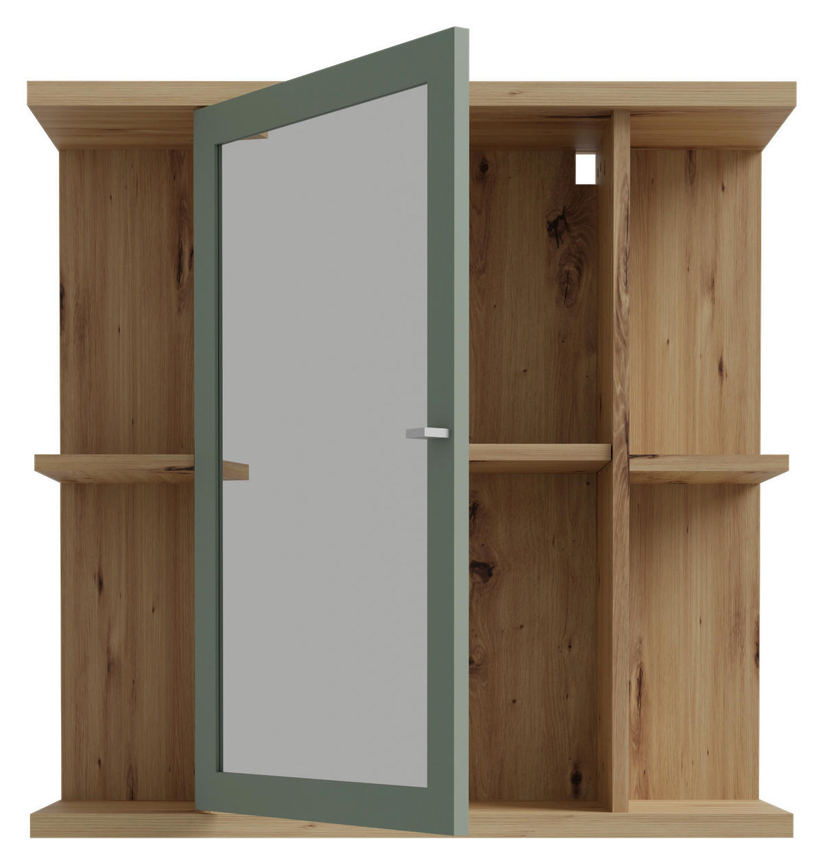 Spiegelschrank  Eiche Artisan Nachbildung salbei B/H/T: ca. 70x69x23 cm Champ_Spiegelschrank CMPV063-M888 - Eiche/salbei (70,00/69,00/23,00cm)