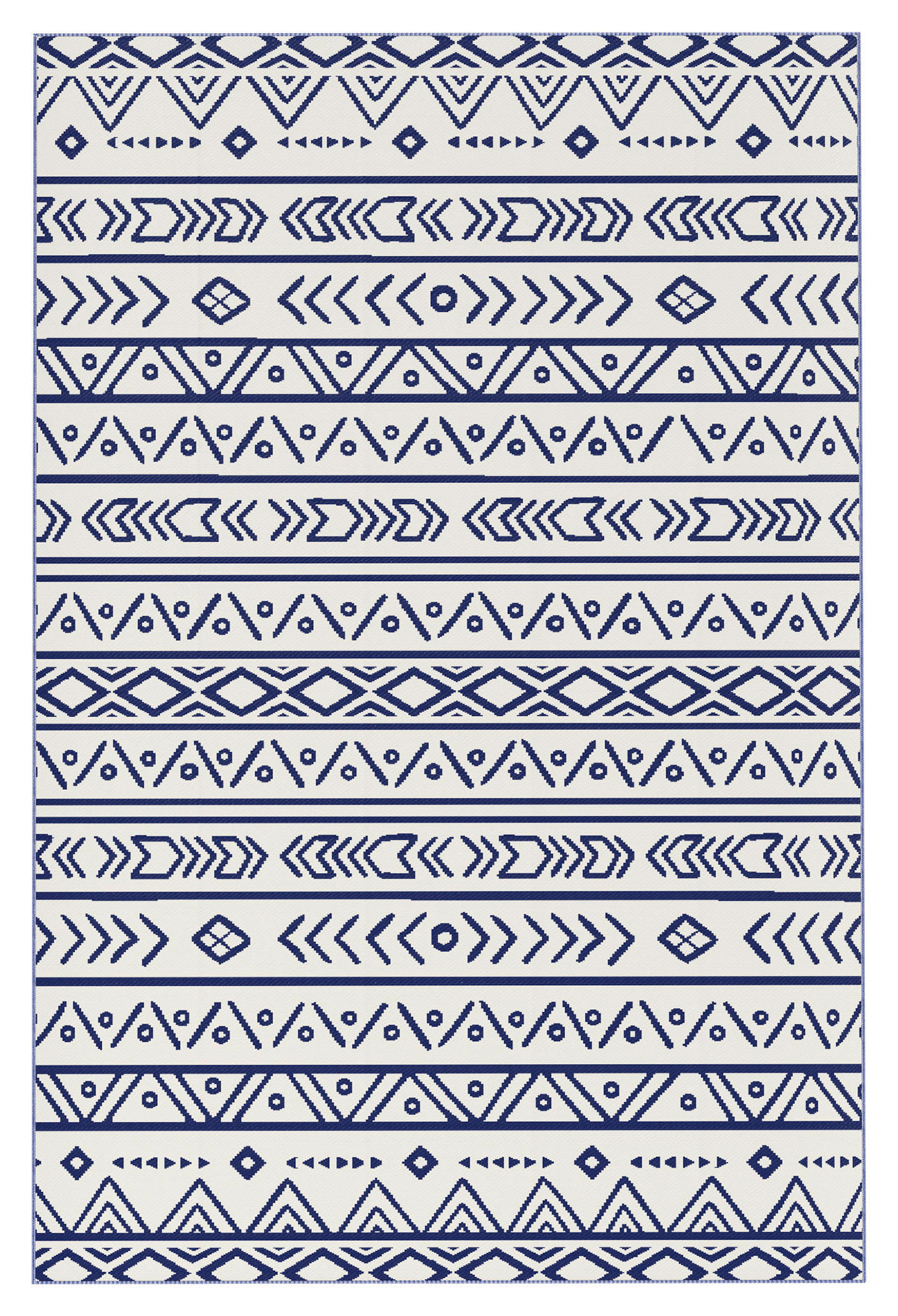 Outsunny Outdoor-Teppich blau B/H/L: ca. 274x1x182 cm Outdoorteppich - blau/weiß (182,00/274,00/1,00cm) - Outsunny