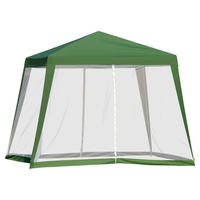 Outsunny Pavillon grün Polyester B/H/L: ca. 300x245x300 cm Pavillon - grün (300,00/300,00/245,00cm) - Outsunny