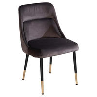 Stuhl schwarz Polyester Esszimmerstuhl - schwarz - Wohnling