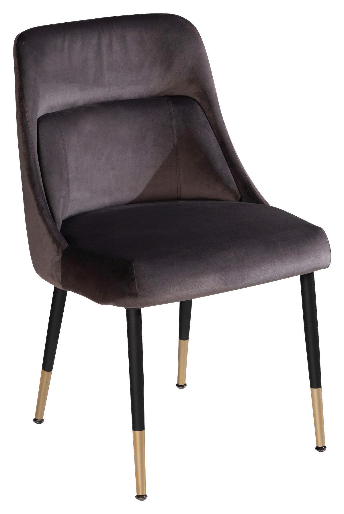 Stuhl schwarz Polyester Esszimmerstuhl - schwarz - Wohnling