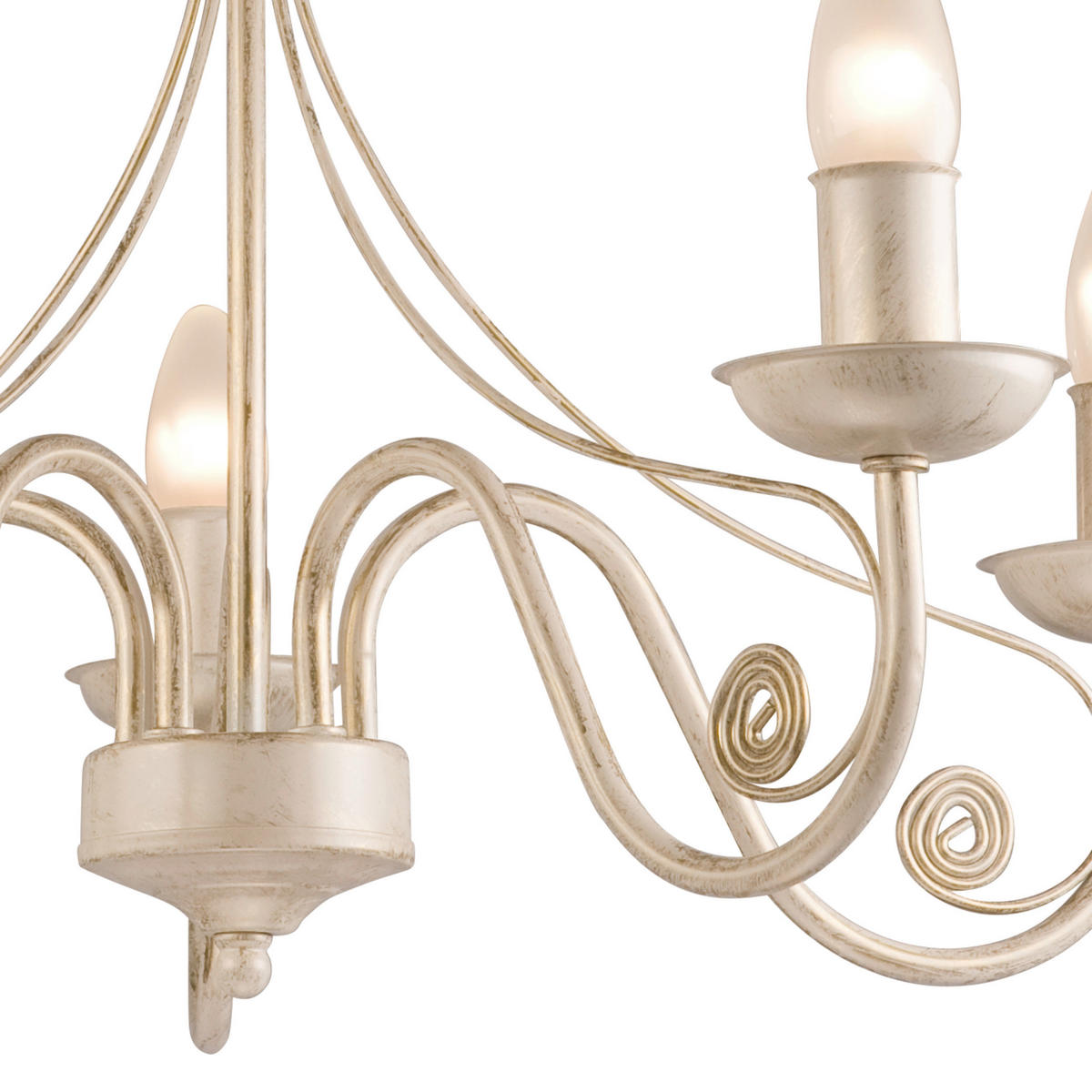 Lamkur Pendelleuchte DONATO 22536 weiß Stahl H/L: ca. 72x57 cm E14 5 Brennstellen Donato - weiß (57,00cm) - Lamkur