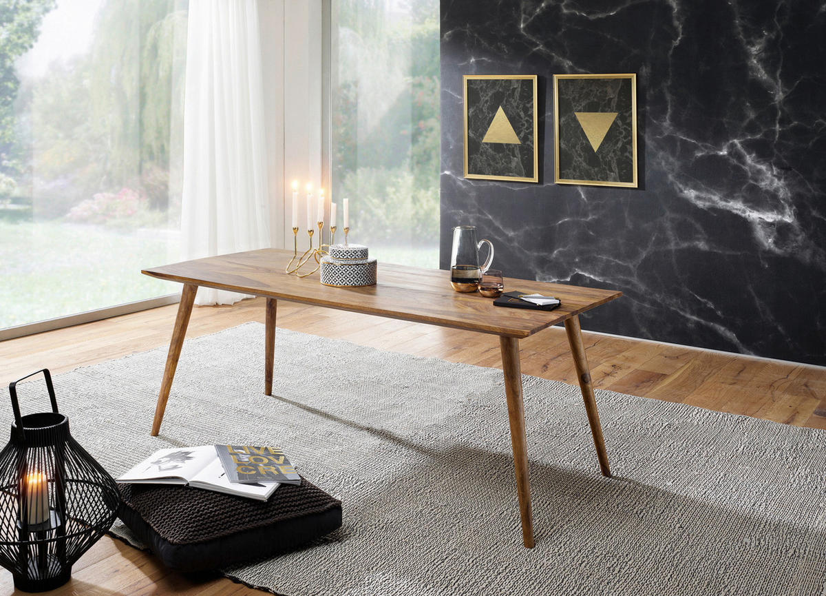 Esstisch natur B/H/T: ca. 180x76x80 cm Esszimmertisch - natur (180,00/76,00/80,00cm) - Wohnling