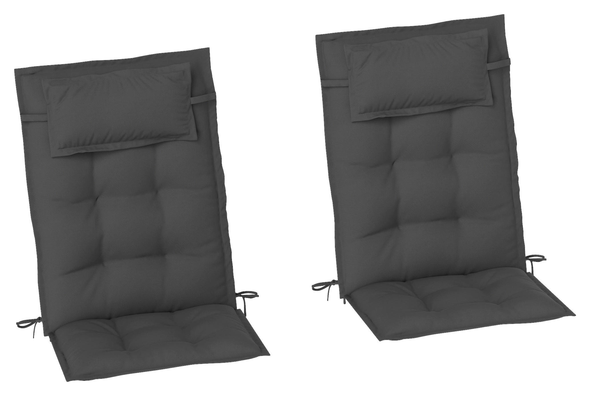 Outsunny Liegenauflage 2er Set dunkelgrau Polyester B/H/L: ca. 50x5x116 cm Liegenauflage 2er Set - dunkelgrau (116,00/50,00/5,00cm) - Outsunny