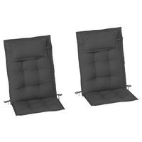 Outsunny Liegenauflage 2er Set dunkelgrau Polyester B/H/L: ca. 50x5x116 cm Liegenauflage 2er Set - dunkelgrau (116,00/50,00/5,00cm) - Outsunny