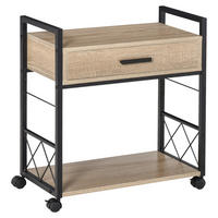 Beistelltisch 833-762AK Eiche Nachbildung B/H/T: ca. 60x65x30 cm 833-762AK - Eiche (60,00/65,00/30,00cm) - HOMCOM