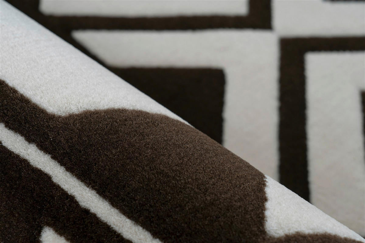 Kayoom Kurzflorteppich Esperanto 725 creme B/L: ca. 80x150 cm Esperanto 725 - braun/creme (80,00/150,00cm) - Kayoom