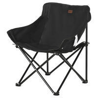 Outsunny Campingstuhl schwarz Stahl B/H/L: ca. 54x66x61 cm Campingstuhl - schwarz (61,00/54,00/66,00cm) - Outsunny