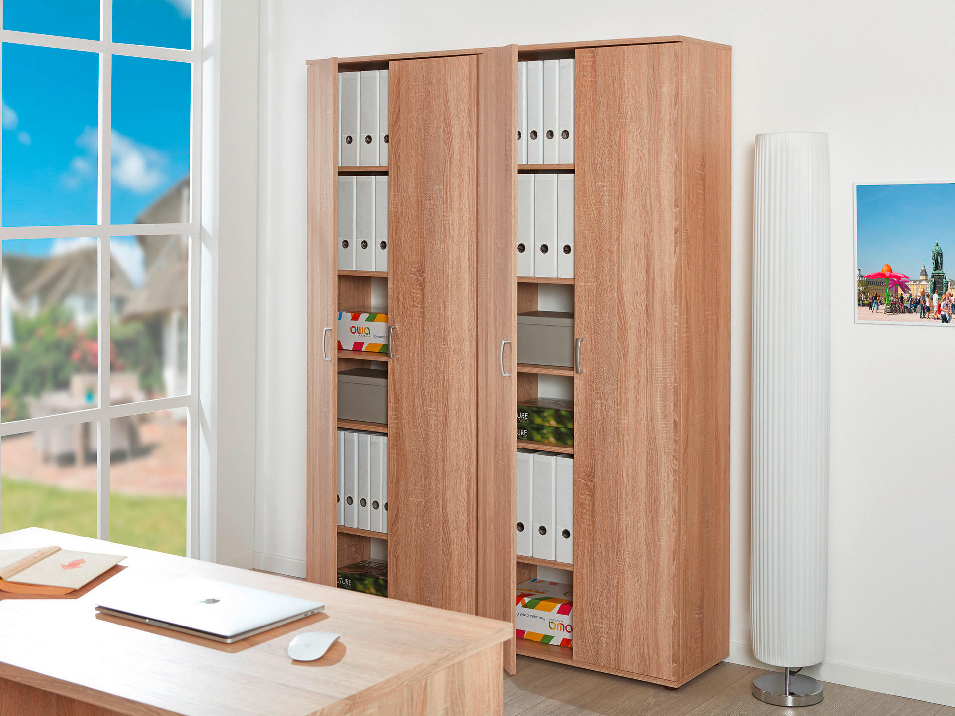 Mehrzweckschrank Gallo Eiche Sonoma Nachbildung B/H/T: ca. 70x189x34 cm Gallo - Eiche (70,00/189,00/34,00cm) - Inter Link