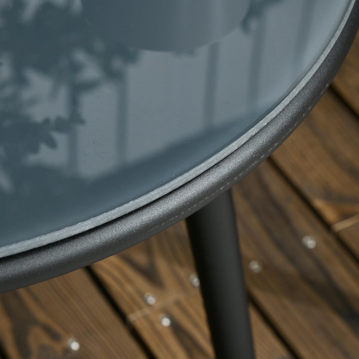 Outsunny Bistroset grau Polyester B/H/L: ca. 60x75x57 cm Bistroset - grau (57,00/60,00/75,00cm) - Outsunny