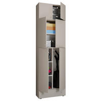 Putzschrank Lona grau weiß B/H/T: ca. 70x240x39 cm Lona - weiß/grau (70,00/240,00/39,00cm) - VCM Möbel