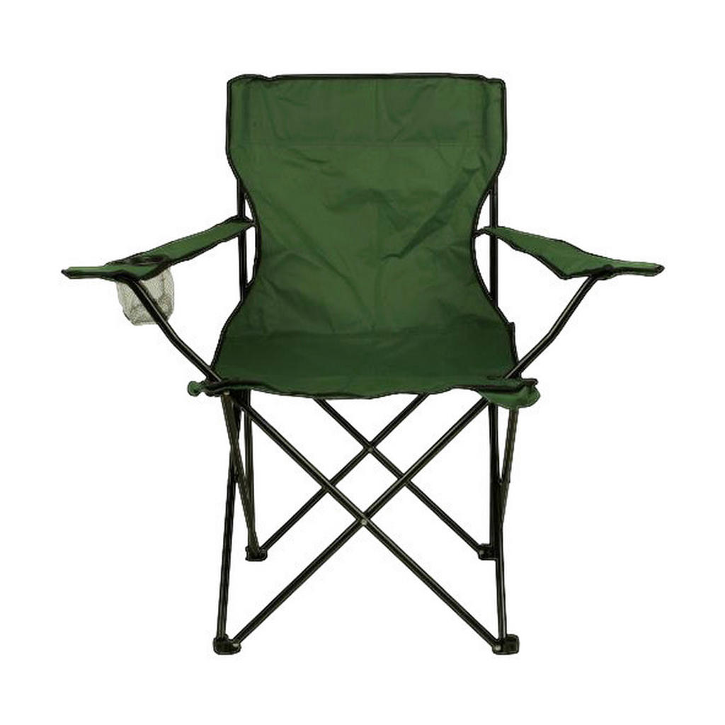 Thumbnail - VCM Campingstuhl grün Stahlrohr B/H/L: ca. 50x85x85 cm