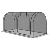 Outsunny Pflanzenschutznetz schwarz Kunststoff B/H/L: ca. 120x120x249 cm Pflanzenschutznetz - schwarz (249,00/120,00/120,00cm) - Outsunny