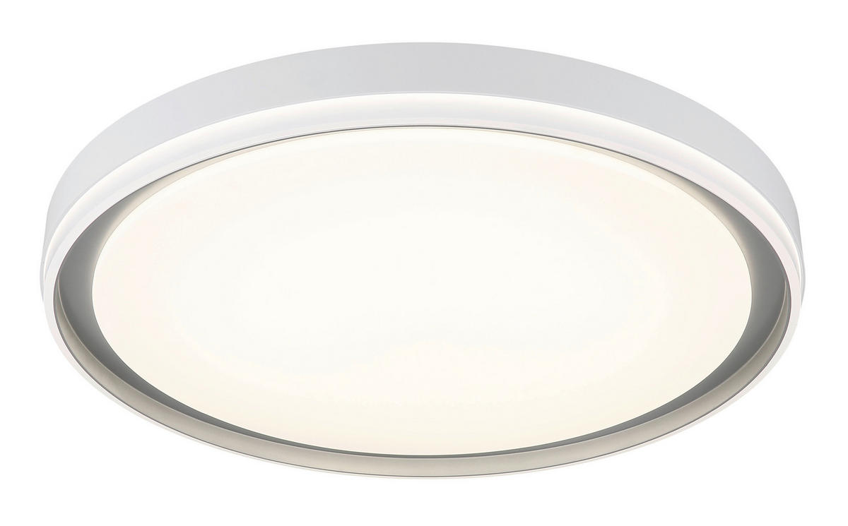 GLOBO Deckenventilator Deckenleuchte-Janice - weiß/silber (51,00/9,00/50,50cm) - GLOBO