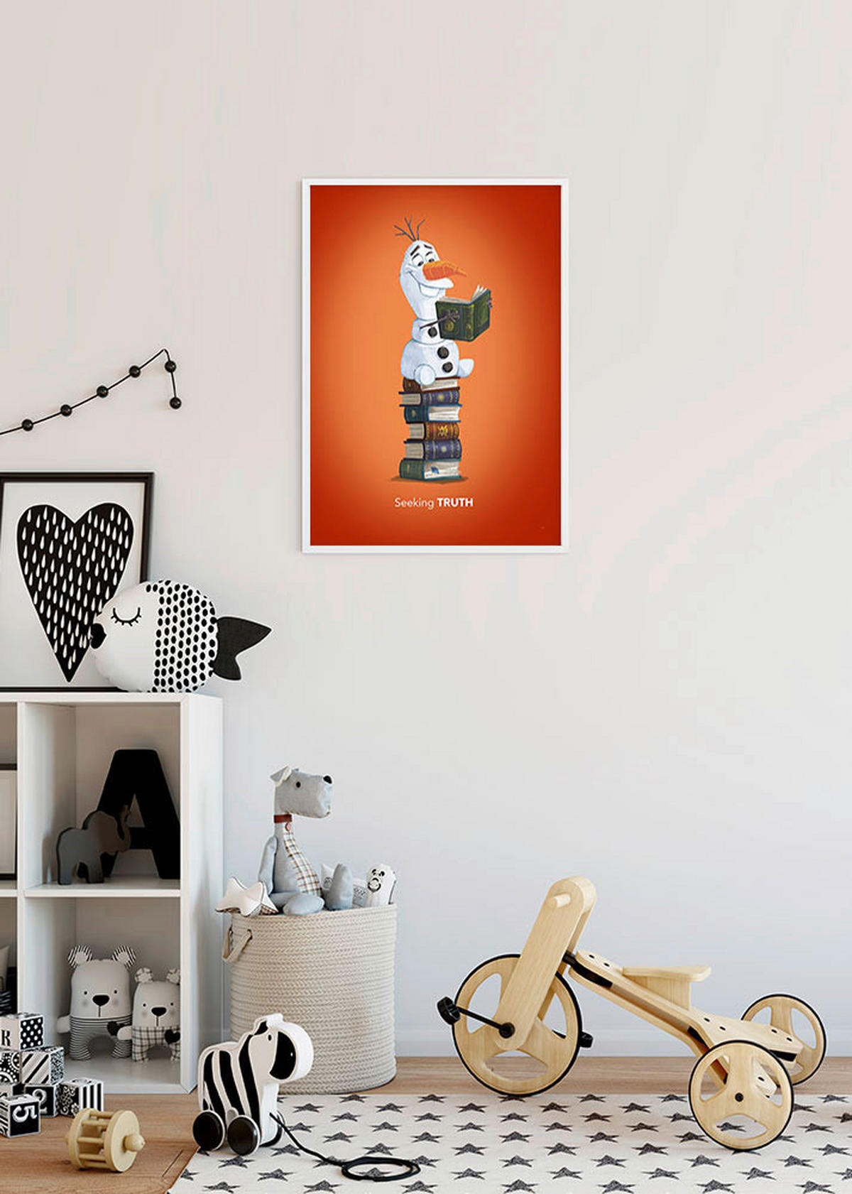 Komar Poster Frozen Olaf Reading Disney B/L: ca. 30x40 cm Frozen Olaf Reading - (30,00/40,00cm) - Komar